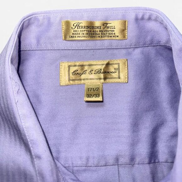 Light Purple Herringbone Twill Button Down Dress Shirt form Croft & Barrow - Picture 3 of 6